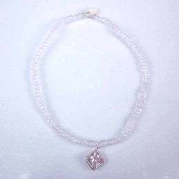 Bracelet ball 3-4mm.Crystal Rose Color +c.z. 6mm