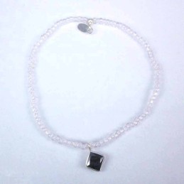 Bracelet ball 3-4mm.Crystal Rose Color +c.z. 6mm