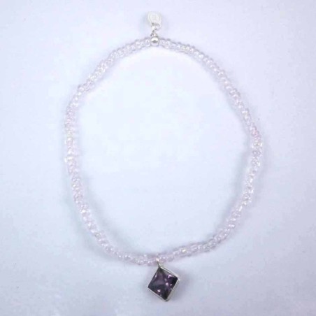 Bracelet ball 3-4mm.Crystal Rose Color +c.z. 6mm