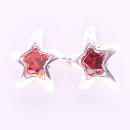 Ea C.Z. Sea Star 13mm. Garnet Color