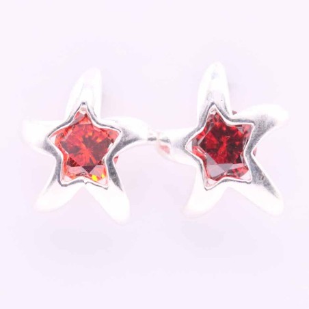 Ea C.Z. Sea Star 13mm. Garnet Color