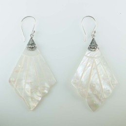 Earring Hand Fan MOP Shell