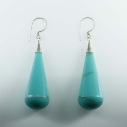 Earring Drop Turquoise Color Stone