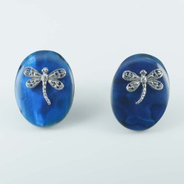 Earring Oval Abalon Shell