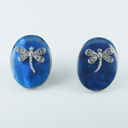 Earring Oval Abalon Shell