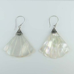 Earring Hand Fan MOP Shell
