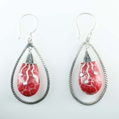 Earring Drop coral