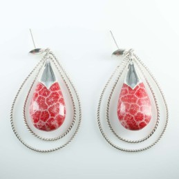 Earring Drop coral