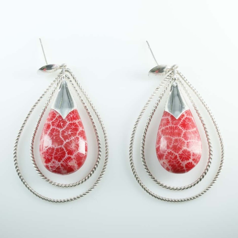 Earring Drop coral