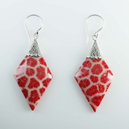 Earring Rhombus Coral