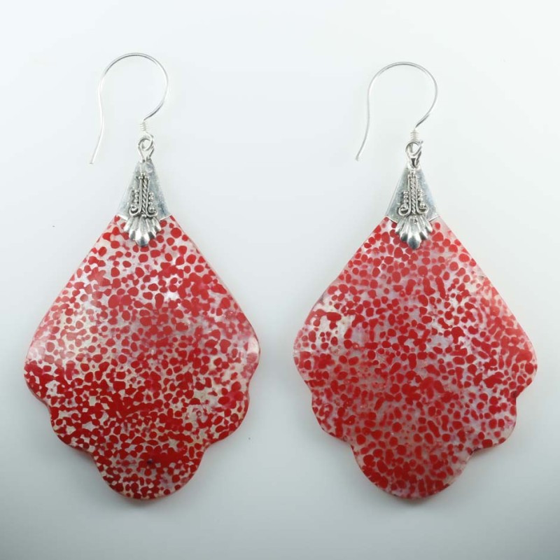 Earring Rhombus Coral