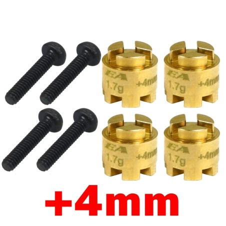 Brass Wheel Spacer +4 for MINI-Z4X4 (4pcs)
