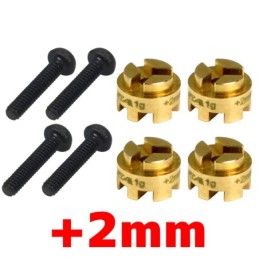 Brass Wheel Spacer +2 for MINI-Z4X4 (4pcs)