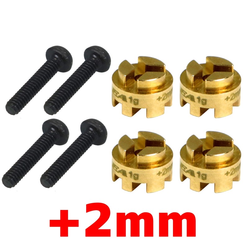 Brass Wheel Spacer +2 for MINI-Z4X4 (4pcs)