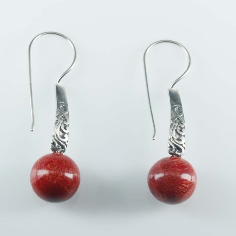 Earring Ball Coral