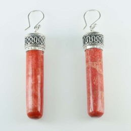 Earring  Tube Coral