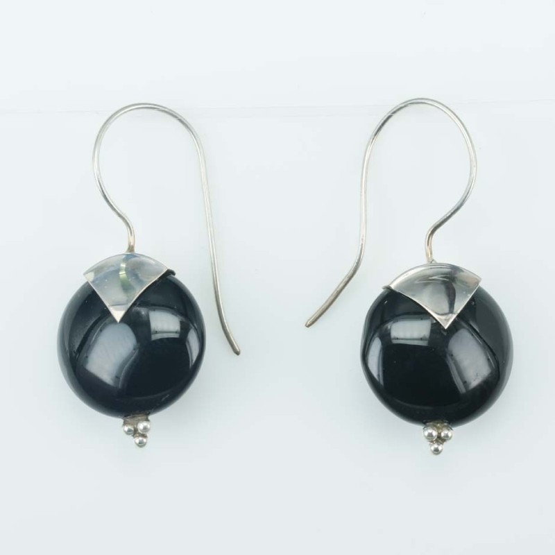 Earring Round Wood
