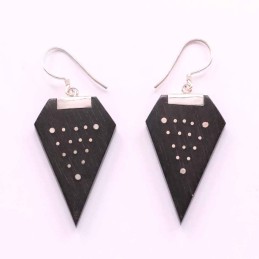 Earring Triangle Wood