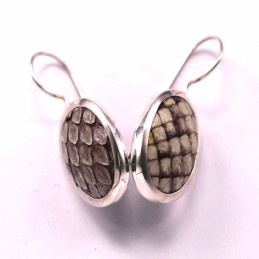Earring Oval Snake Skin
