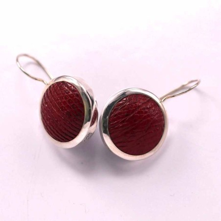 Earring Round Snake Skin