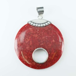 Pendant Round 41mm. Coral
