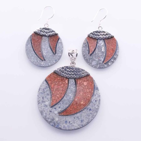 Set Ea.+Pend. Oval Mix Shell