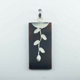 Pendant Rectangle Black MOP Shell