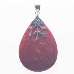 Pendant  Drop  34x52mm. Coral