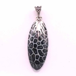 Pendant Oval Black Shell