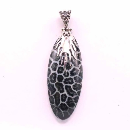 Pendant Oval Black Shell