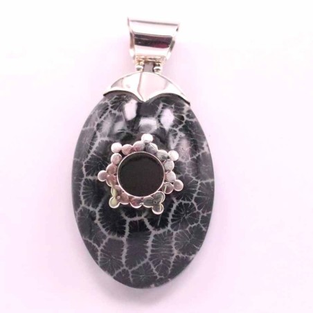 Pendant Oval Black Shell