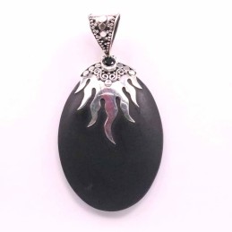 Pendant Oval Volcano Lava Stone