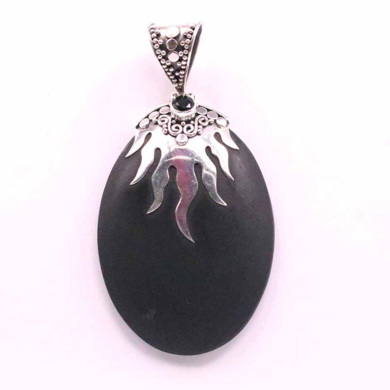 Pendant Oval Volcano Lava Stone