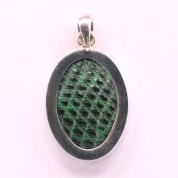 Pendant Oval Snake Skin