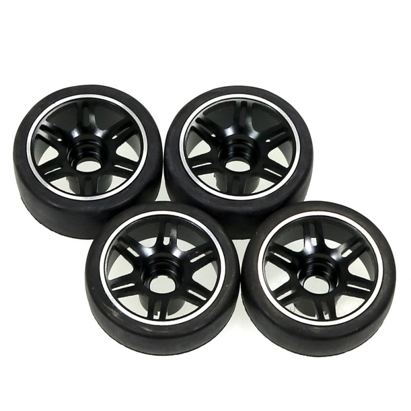 Wide wheel w/tire(Dual type)for Mini-z[BK]