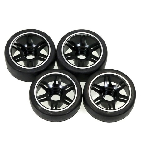 Wide wheel w/tire(Dual type)for Mini-z[BK]