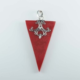 Pendant Triangle 23x40mm.Coral