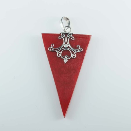 Pendant Triangle 23x40mm.Coral