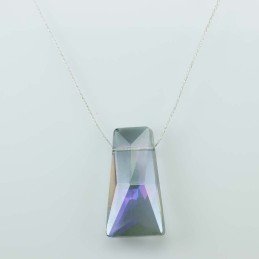 Necklace Triangle purple color