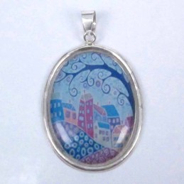 Pendant Oval 25x32mm. Image Tree