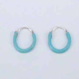 Ea Hoop 1.2X8mm. Aqua color