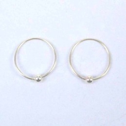 Ea Hoop Ball 10mm. Gold Plated