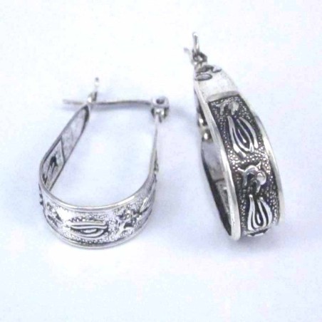 Ea Hoop 24x15x5mm. Oval Plain