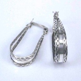 Ea Hoop 24x15x5mm. Oval Plain