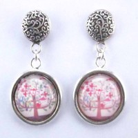 Earrings Silver with Photo