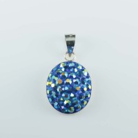 Pendant oval crystal