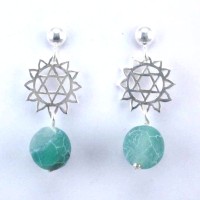 Earrings Agate Stone