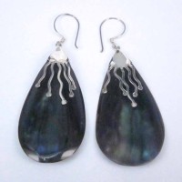 Earrings Black MOP