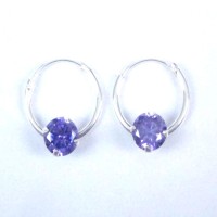 Earrings Hoop C.Z.